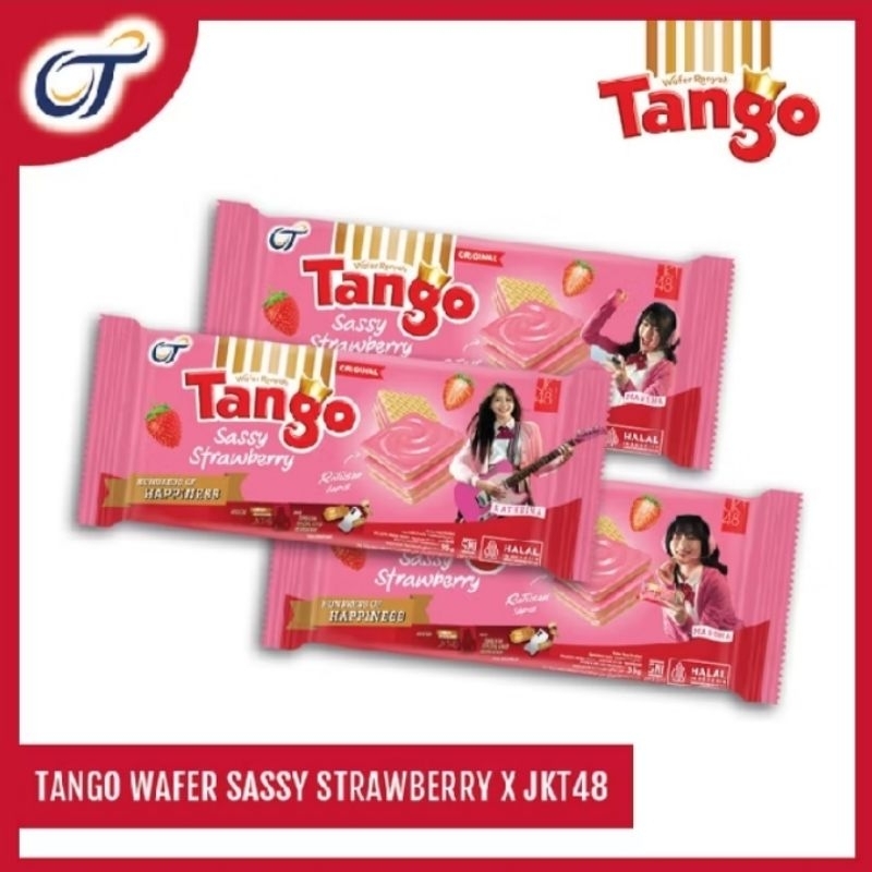 

Tango Wafer Sassy Strawberry 35GR EXCLUSIVE JKT48 - [Isi 10 Pcs] Free Tote bag dan PC Freya *limited