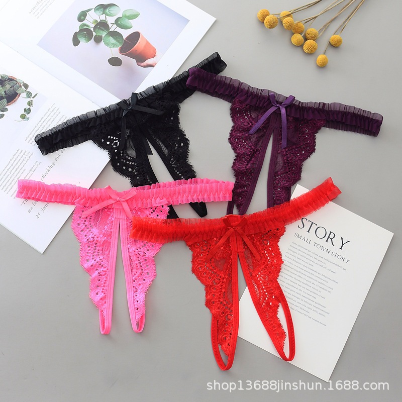 Sylle - Celana Dalam Wanita Renda Sexy Transparan G String Thong Lingerie Berkualitas CD 014