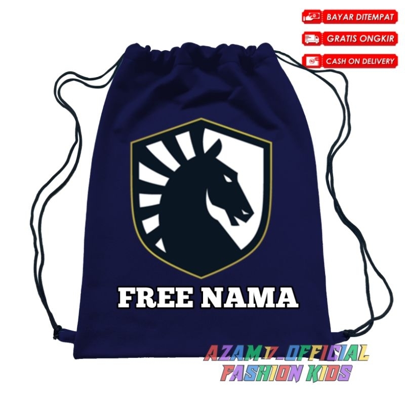 (BISA COD) Tas Serut Anak String Bag Anak Mobile Legend Liquid Esport Free Nama / Tas Serut Cordura 