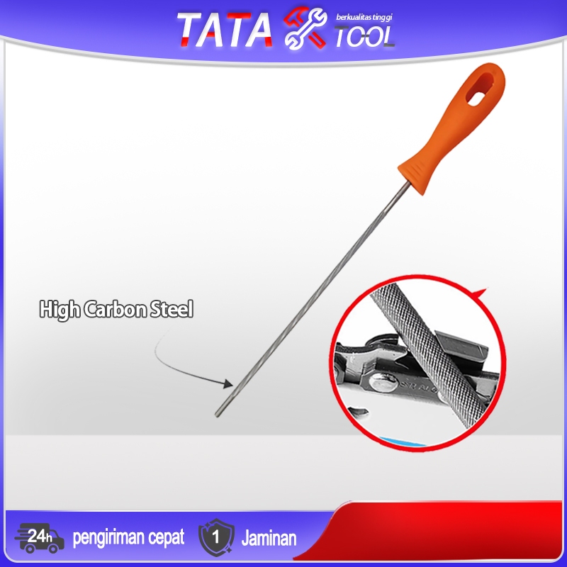 TATA Set alat kikir gergaji/set alat kikir besi 3 bagian/set kikir besi diameter 4.0mm 4.8mm 5.5mm k