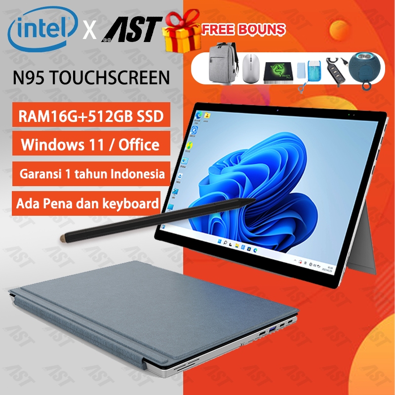CNAST - Laptop 2in1 Touchscreen Baru Ori 14 Inch Ram16g+512GB SSD Windows 11/Office Garansi
