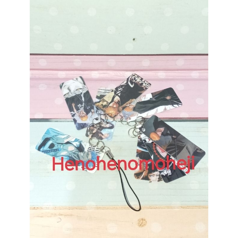 Gantungan Kunci Anime Bleach PVC Kartu Serenceng