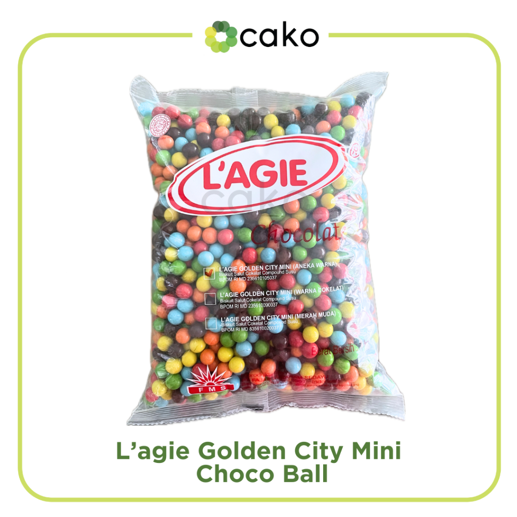 

(REPACK) L'agie Golden City Mini Choco Ball / Coklat isi biskuit 250gr