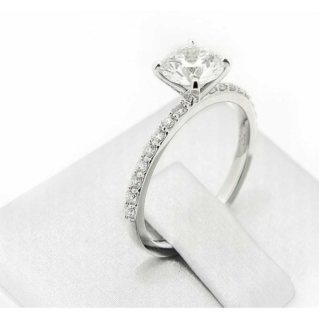 Lyn Lumiere Jewelry - Ring Solitaire Micro Diamond 1.13CT F VVS2