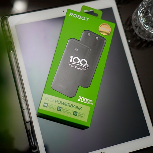 PB ROBOT POWERBANK FAST CHARGING | 20000 MAH POWERBANK ROBOT RT25 20.000 MAH