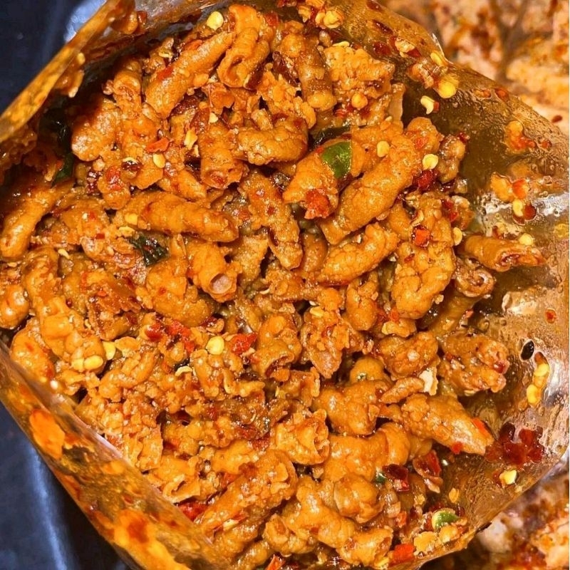 

Usus Goreng Crispy Pedas Daun Jeruk Cemilan Kang Asep Food Snacks
