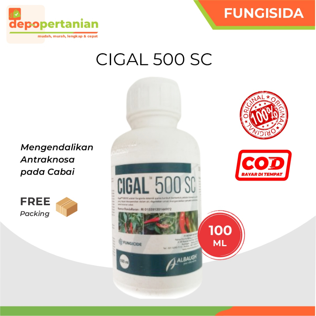 Depo Pertanian - Fungisida Cigal 500 SC 100 ml Tebukonazol + Klorotalonil Pembasmi Penyakit Jamur Ta