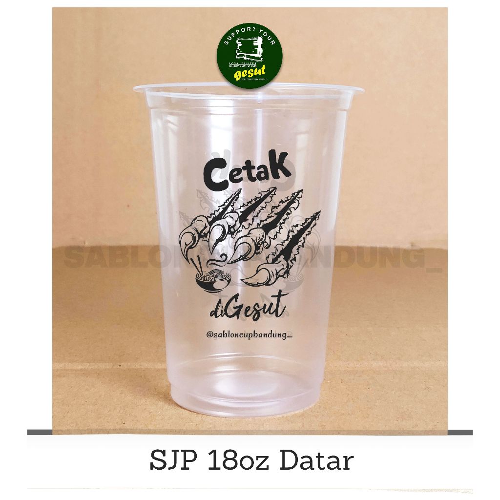 Sablon Cup 18oz Sablon Plastik Cup Sablon Cup Minuman