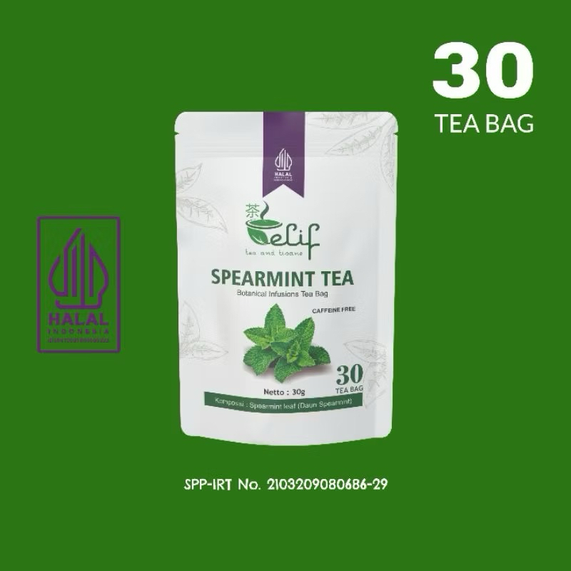 

SPEARMINT TEA | Spearmint Tea Untuk Jerawat Hormon PCOS Promil | Teh Spearmint | 30 Tea Bag | ELIF TEA AND TISANE