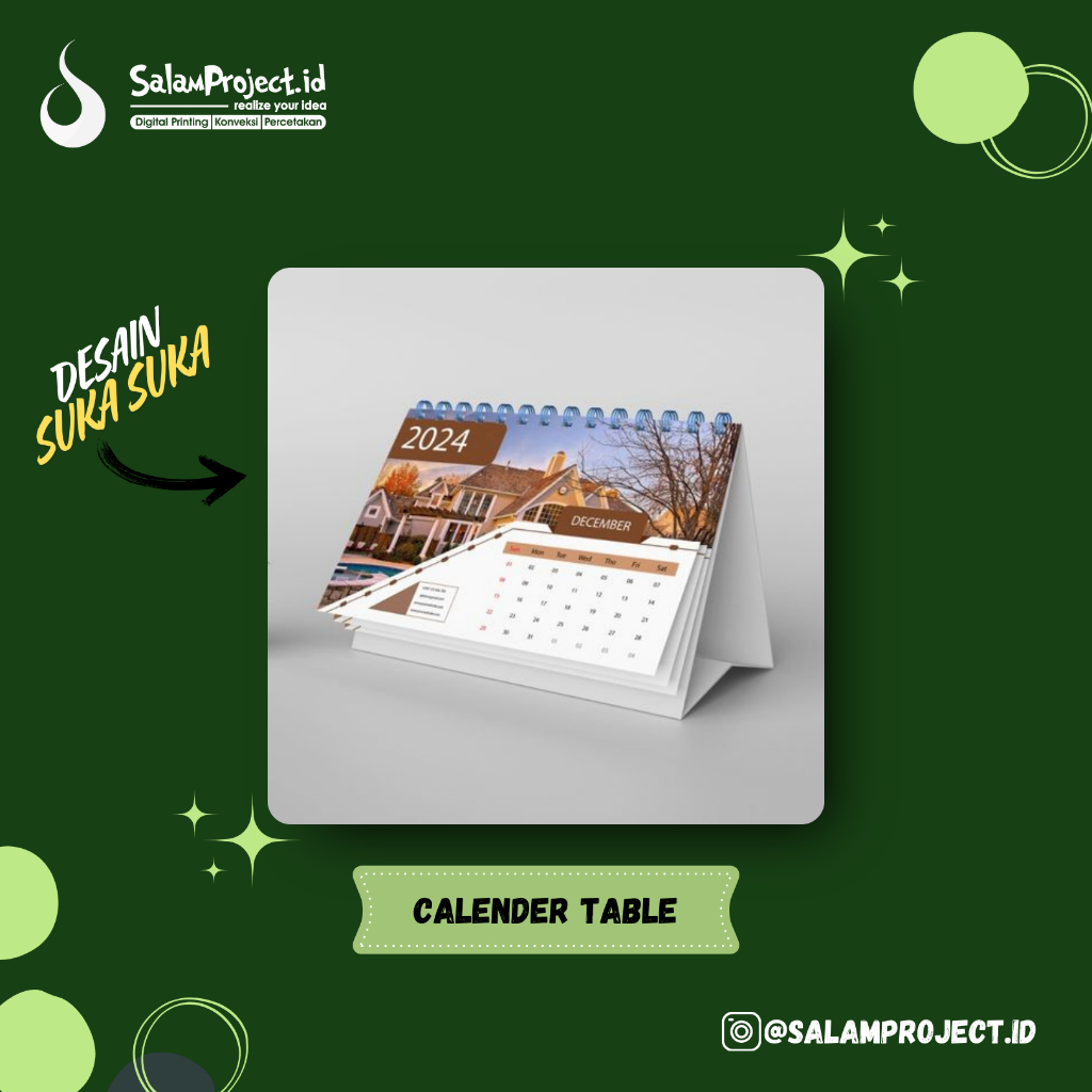 

Kalender spiral dudukan /kalender meja custom