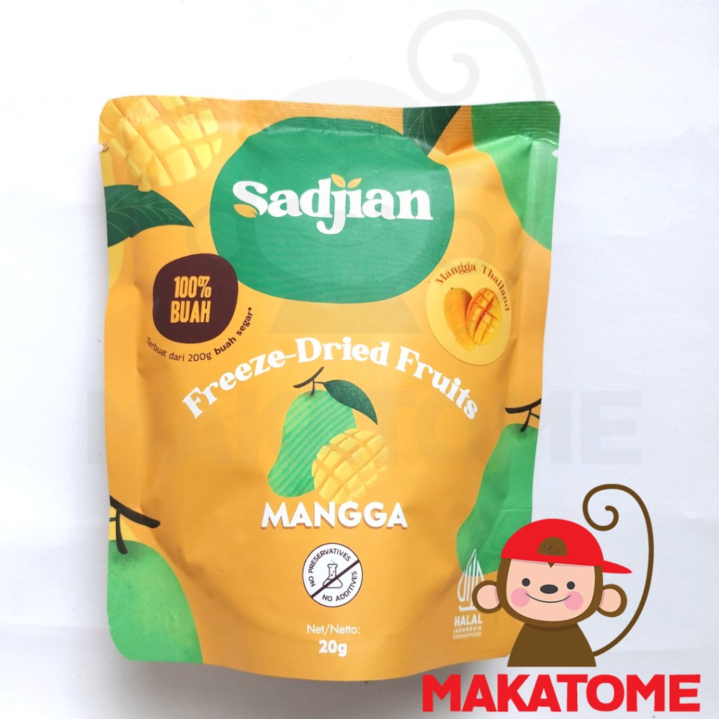 

Sadjian Freeze Dried real Fruits 100% buah asli Mangga 20gr mango 20 gr sajian natural kering