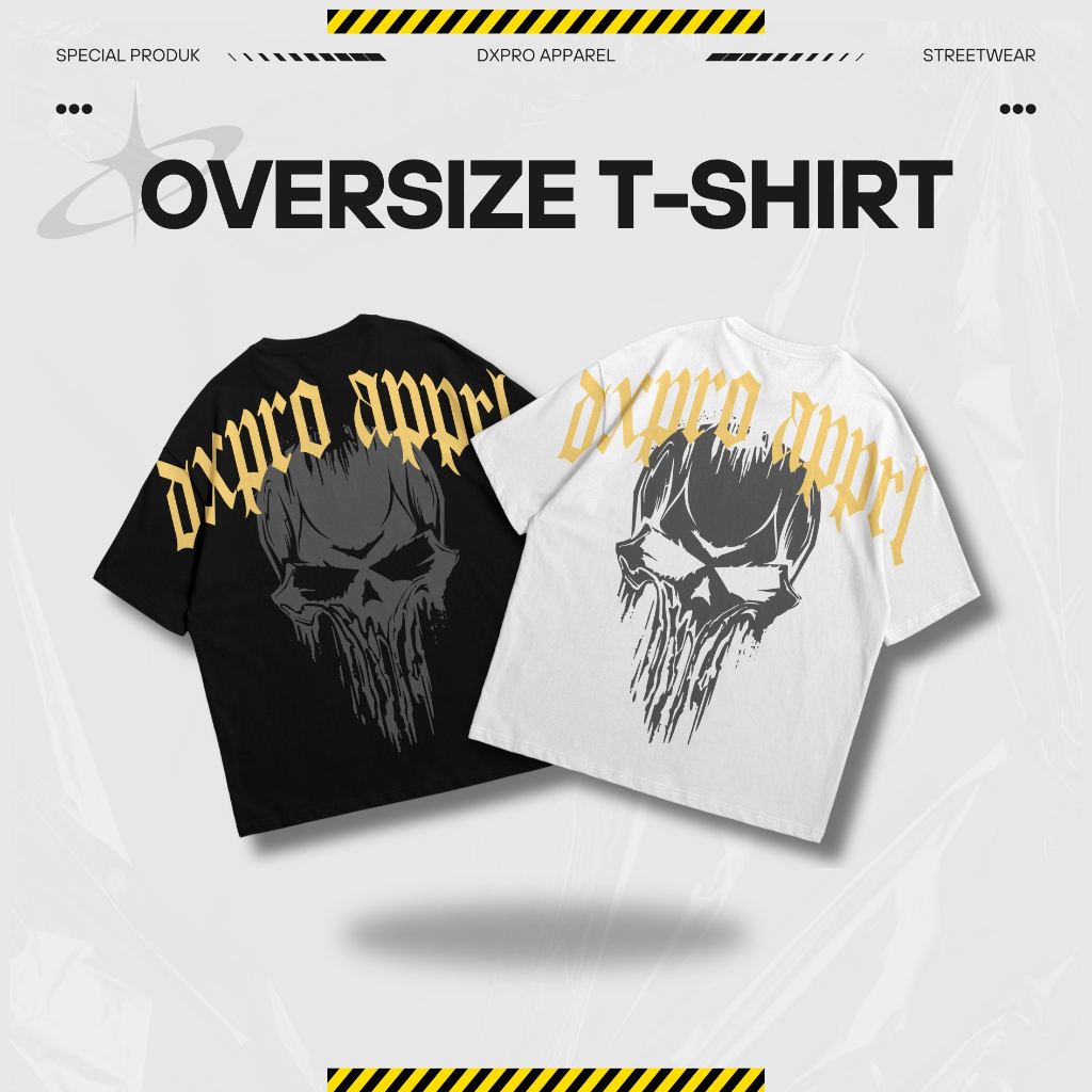 OVERSIZE KAOS DISTRO BLACKSKULL DXPRO