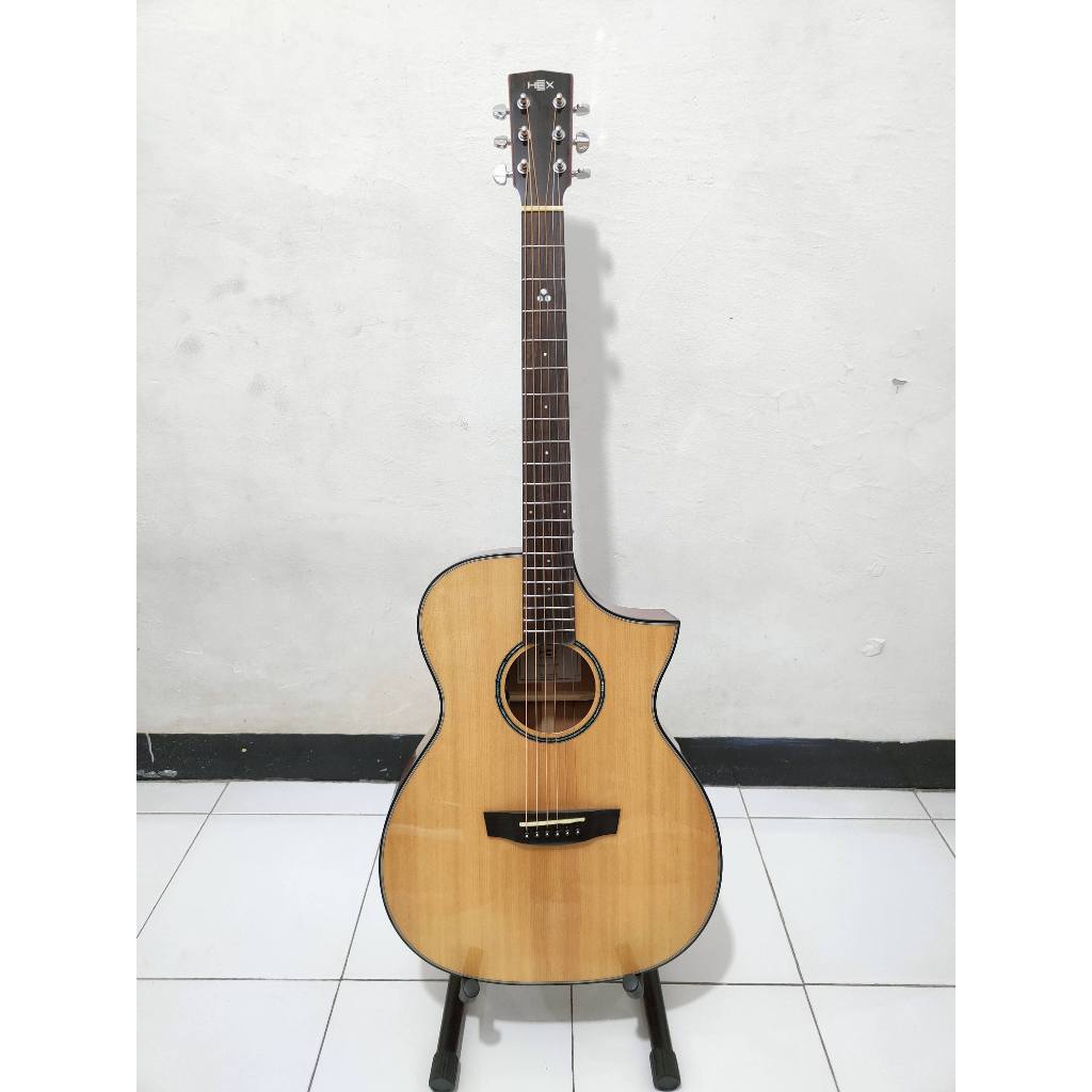 Gitar Akustik Elektrik HEX Sting Top Solid F300 CE G Original (BARU)