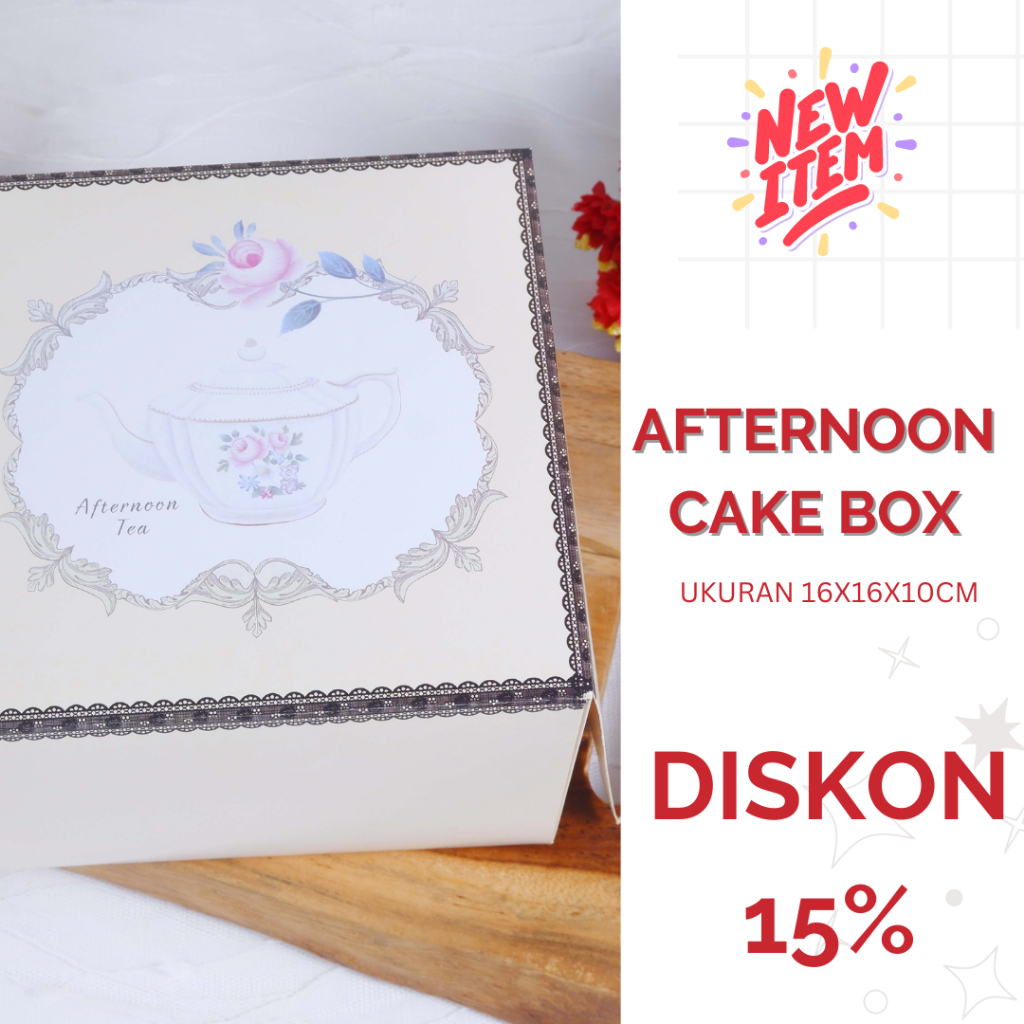 

Afternoon Cake Box 16x16x10cm /2pcs