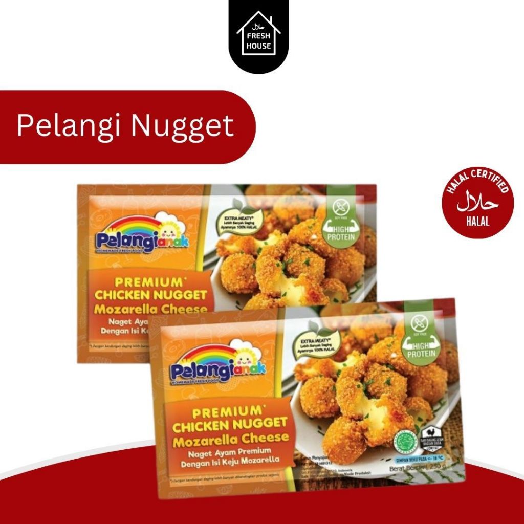 

PELANGI CHICKEN NUGGET MOZARELLA CHEESE NONMSG TANPA BAHAN PENGAWET