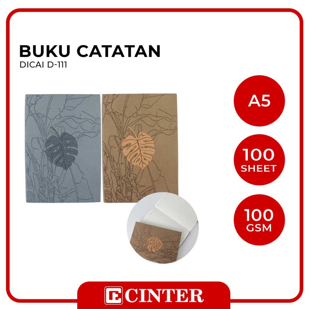 

DICAI - BUKU AGENDA KULIT / BUKU CATATAN / NOTEBOOK AGENDA KULIT A5 D-111 MOTIF DAUN