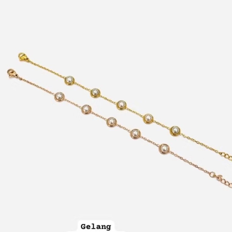 gelang rantai titanium bola bola wanita
