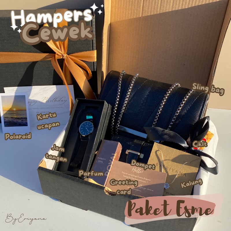 

HAMPERS CEWEK ULANG TAHUN HAMPERS KADO WISUDA GIFT BOX ULTAH HADIAH WISUDA PAKET KADO HADIAH ISI TAS SLING BAG WANITA GRADUATION ANNIVERSARY WEDDING VALENTINE SEMPRO SKRIPSI BIRTHDAY GIFTBOX UNTUK PACAR SAHABAT GURU KEKINIAN AESTHETIC ELEGAN