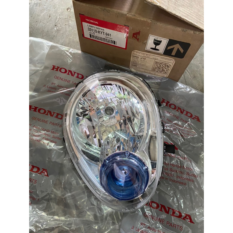 refektor lampu depan Honda Scoopy karbu original ori 33110-kyt-941 reflektor lampu depan soket lampu