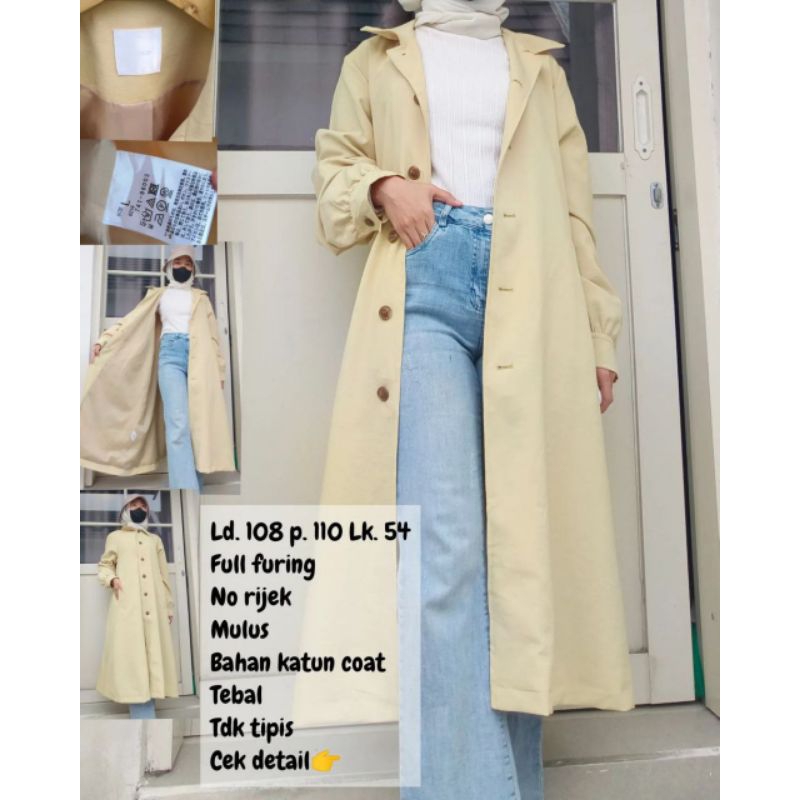 [PRELOVED] COAT | LONG COAT | JAKET PANJANG | MANTEL KAIN