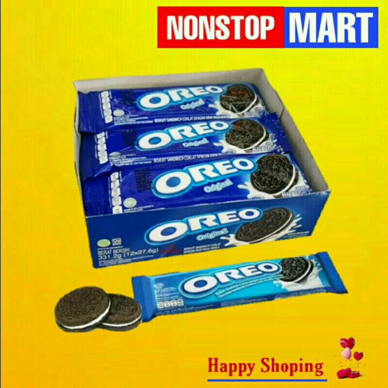 

OREO biskuit original/strawbery/coklat 1 pack isi 12 pcs