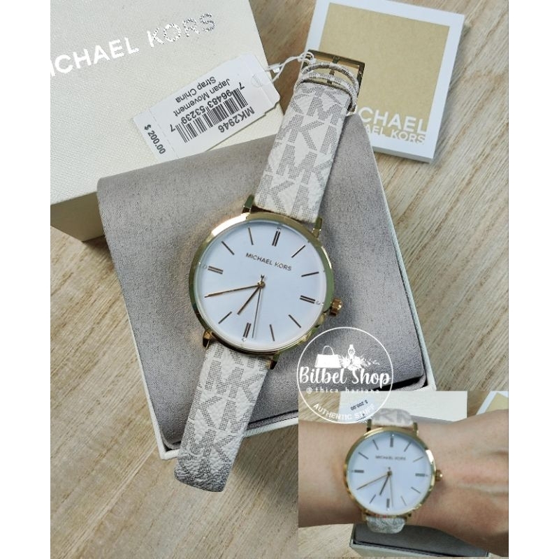 Jam tangan wanita MK original watch tali kulit signature