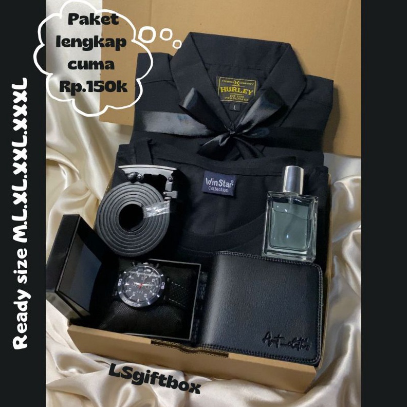

HAMPERS KADO COWOK KEMEJA HITAM GIFT BOX ULANG TAHUN PRIA HADIAH VALENTIN PERNIKAHAN WISUDA JAM ANALOG