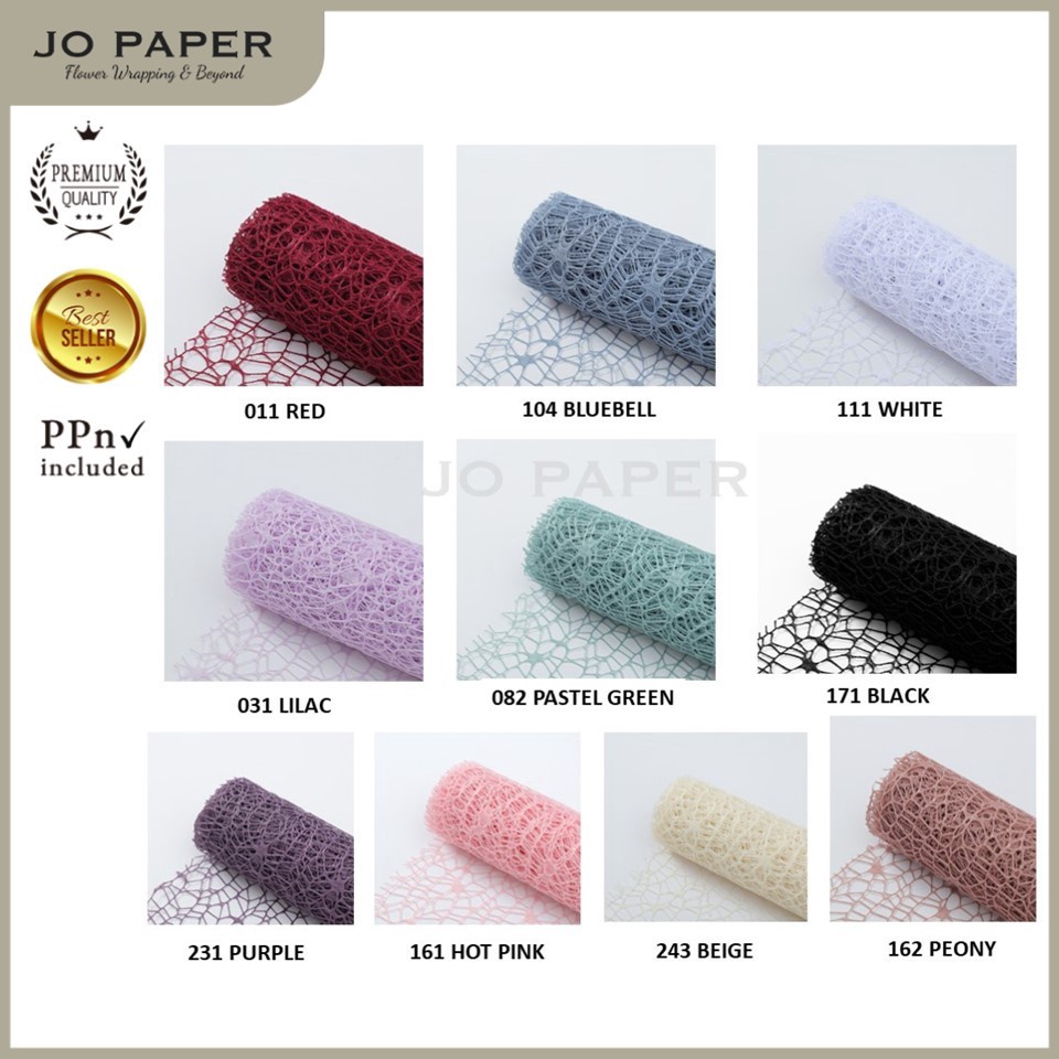 

Flower Wrapg Paper Jaring Spider Korea Polynet Spider Mesh Roll Kes Buket Bunga Flst