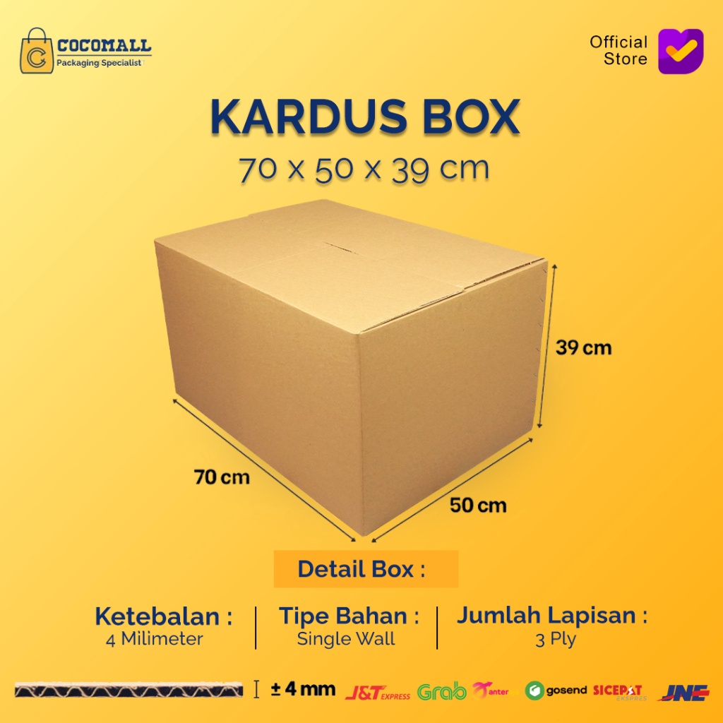 

Kardus Karton Box Besar 7x5x39 CM Dus Packing dahan Tebal Kokoh Jumbo Polos