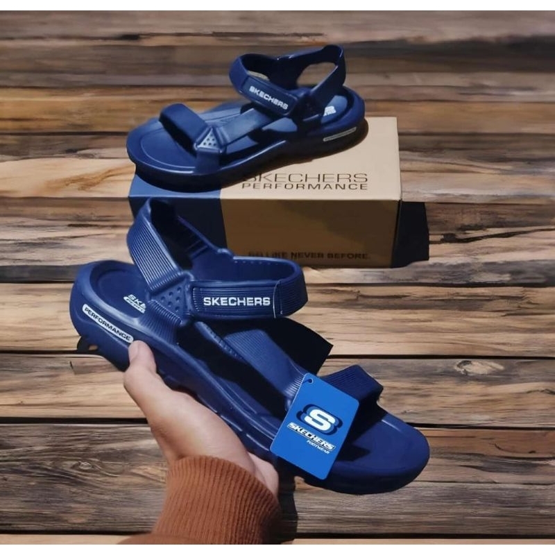 Sandal gunung pria skechers karet eva original