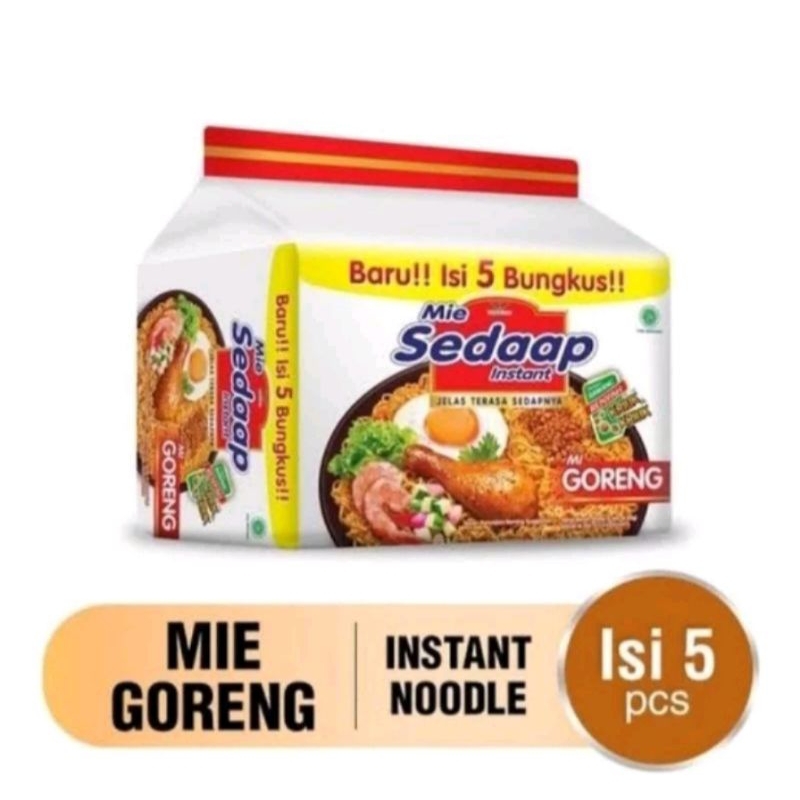 

MIE SEDAP GORENG ISI 5 SIZE 90gr (dapet 5 bungkus)