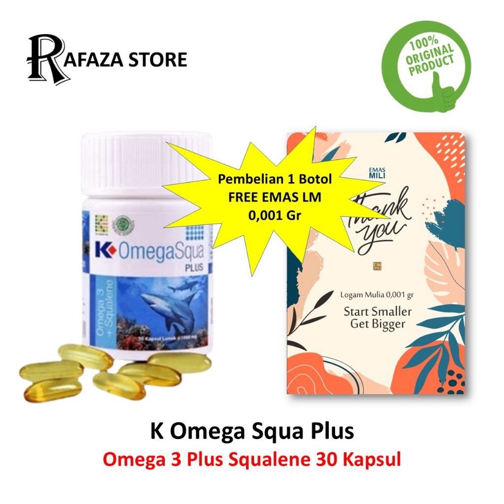 K Omega Squa Plus Klink Omega 3 Squalene 30 Kapsul