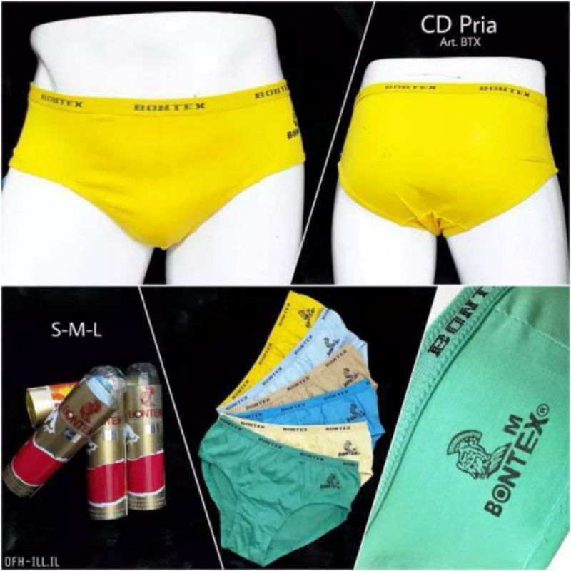 Bontex CD Pria | Celana Dalam Bontex Pria | Sempak Briefs Pria Bontex