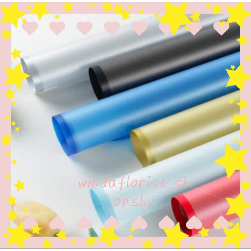 

Kertas buket (ECER) Cellophane Flower Wrapping Border Line List Warna