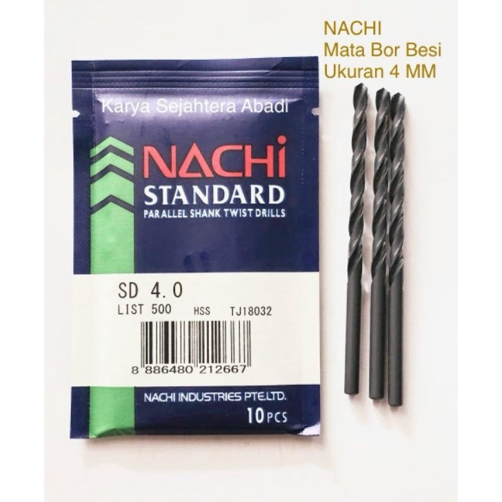 Nachi 4 MM Mata Bor Besi HSS  Nachi Mata Bor Besi HSS 4 MM