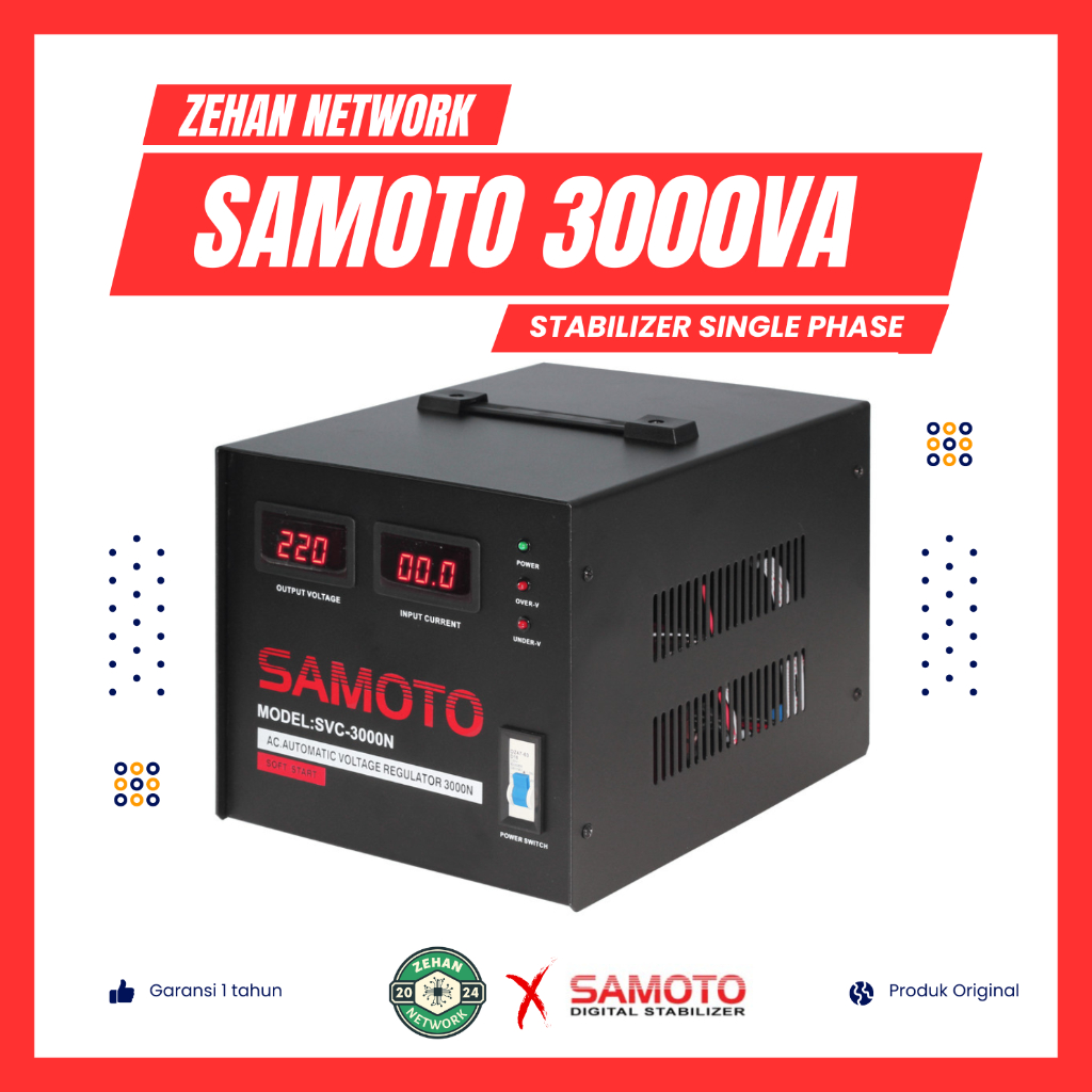 STABILIZER SERVO MOTOR SAMOTO 3000VA