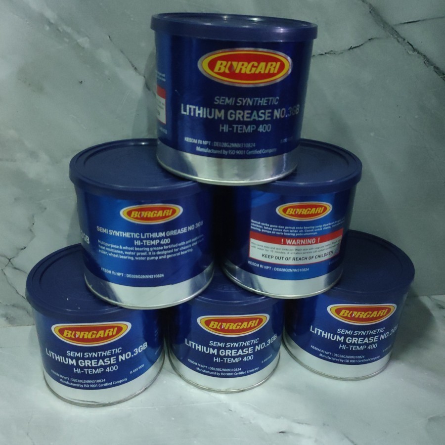 Bulgari Gemuk Grease Pelumas Semi Syntetic Lithium No 3GB HI-TEMP 400