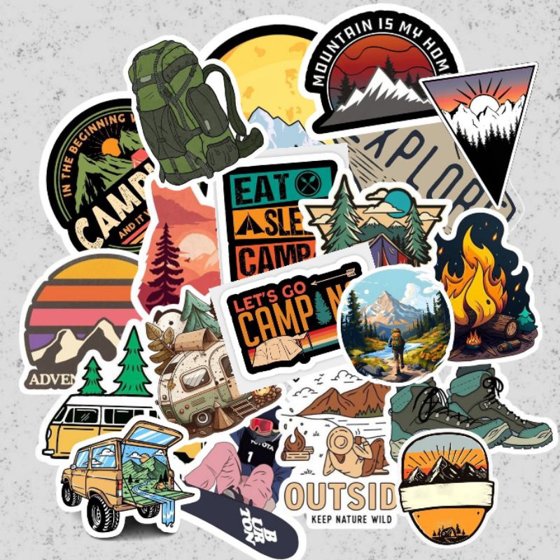 

sticker CAMPING /ANAK GUNUNG/PENDAKI hypebeast isi20-21(pack) {13}