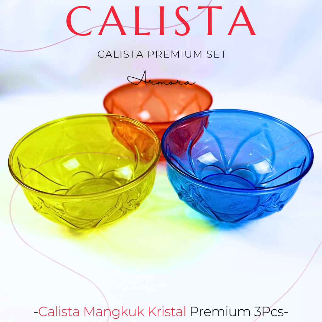 [ CALISTA ] MANGKOK PLASTIK CALISTA CRISTAL PREMIUM ISI 3PCS MANGKOK PLASTIK MIE RAMEN BAKSO SEBLAK