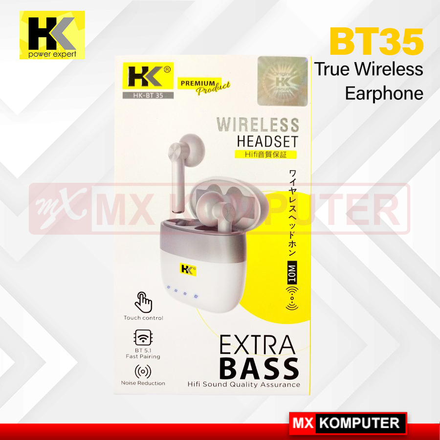 TWS HK True Wireless Earphone BT35 Earphone Bluetooth 5.1 IPX4