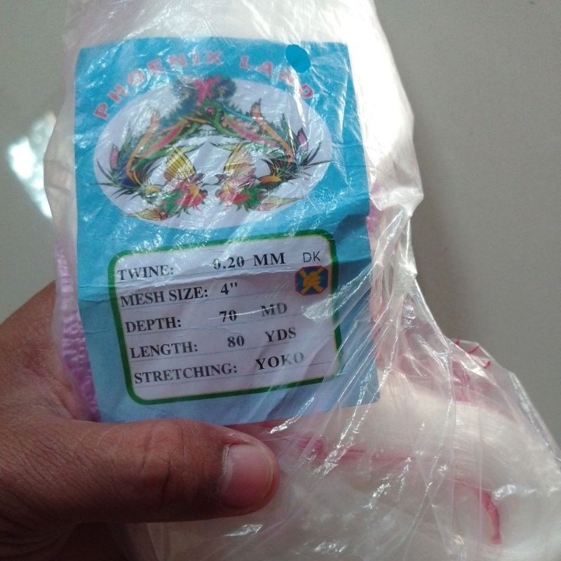 jaring ikan 4 inch 0.20 70md/80yds YOKO jaring ikan murah