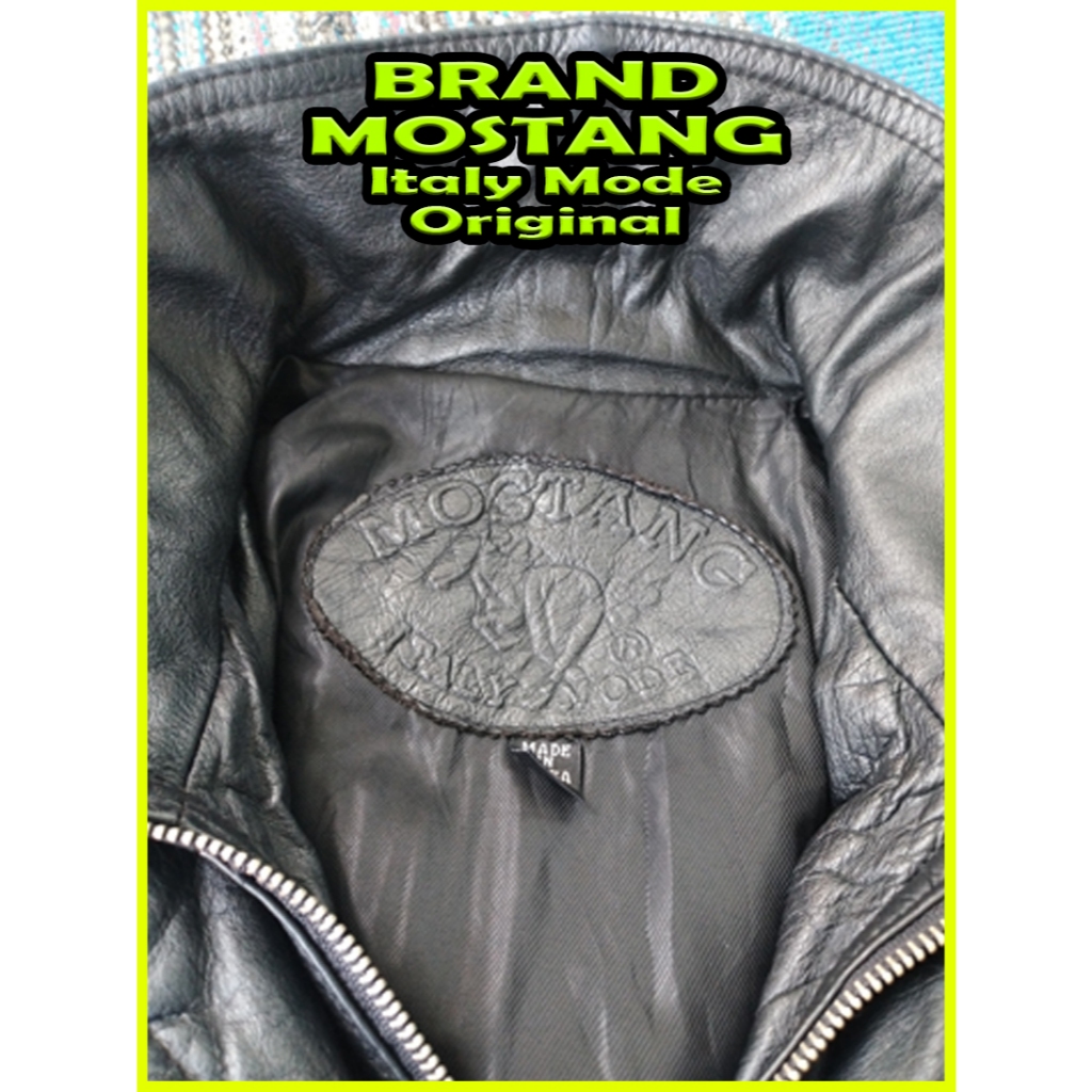 HARGA JUM'AT BERKAH (BESUK HARGA KEMBALI NORMAL) MOSTANG Italy Mode JAKET KULIT FULL EMBOSS ISTIMEWA