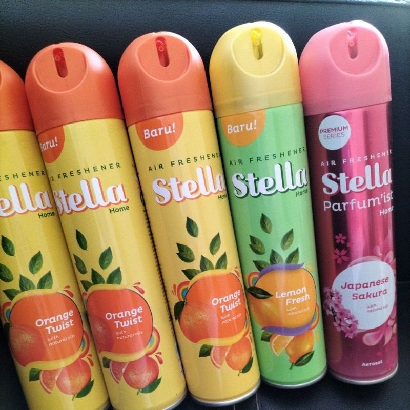 STELLA AIR FRESHENER SPRAY400Ml:lemon:200ML:apel,lemon,orange,