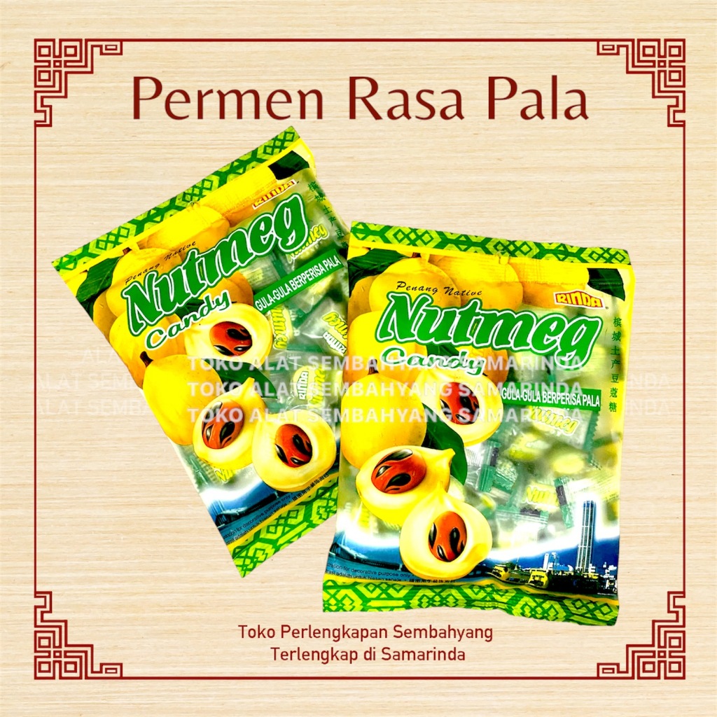 

Nutmeg Candy HALAL / Rinda Permen rasa Pala / Penang