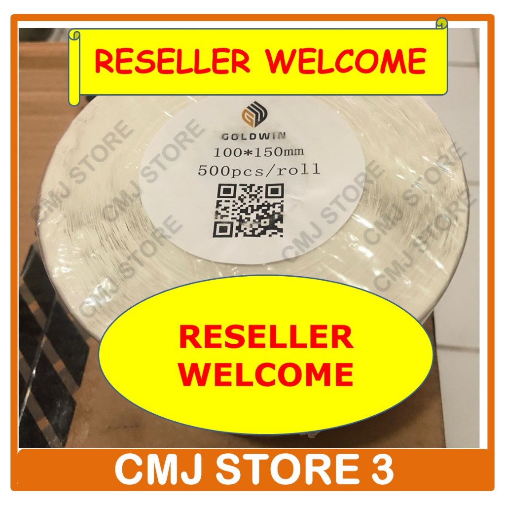 

Kertas Label Stiker Resi Thermal 100x150 mm 10x15cm 500pcs Merk Goldwin Original