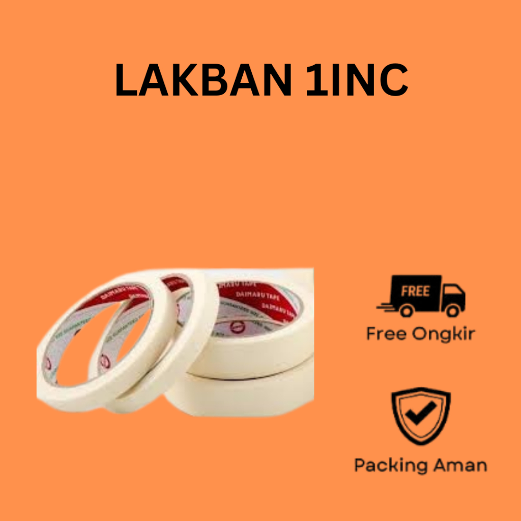 

Lakban Kertas / Masking Tape Daimaru - 1 inch ( 24 mm x 21 M )