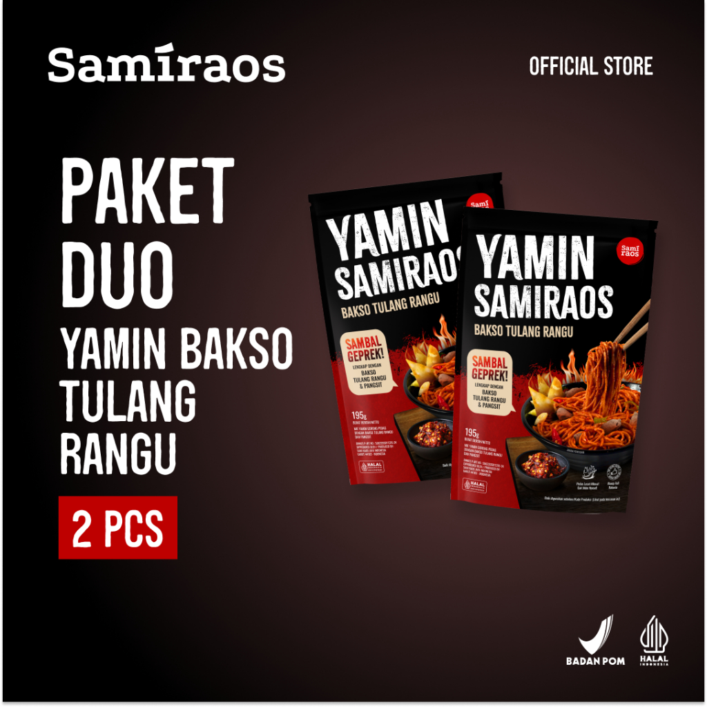 

SAMI RAOS - Paket Duo 2 Pcs Yamin Samiraos Bakso Tulang Rangu