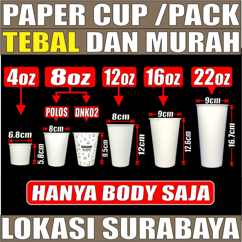 

Ukf5Pc6F4H (Kuliner.Kita) Paper Cup Halal Tebal 4Oz 120Ml 8Oz 240Ml 12Oz 360Ml 16Oz 480Ml 22Oz Pack