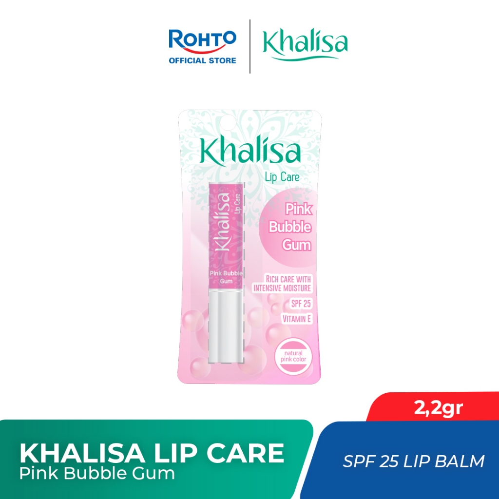 Khalisa Lip Balm Pink Bubble Gum - 2.2gr (Keep the lips moist so that they are always soft, smooth a