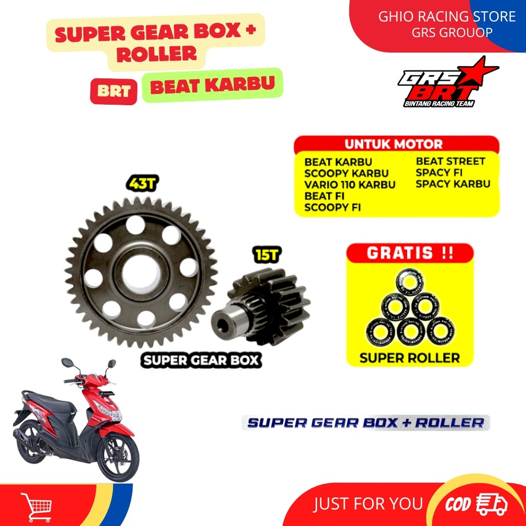 Ghio Racing Promo Transformasi Super Gear Box BRT 15T/43T Rasio